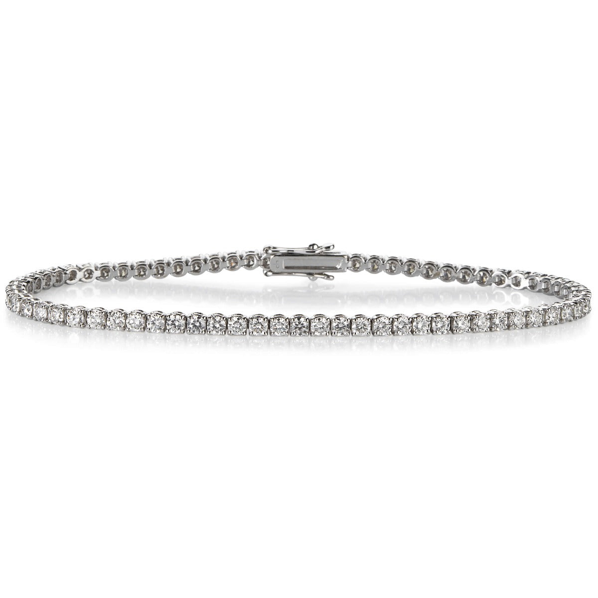 Pulsera-riviere-oro-blanco-diamantes-brillantes-garra Ref J5395PLB_Chocrón Joyeros