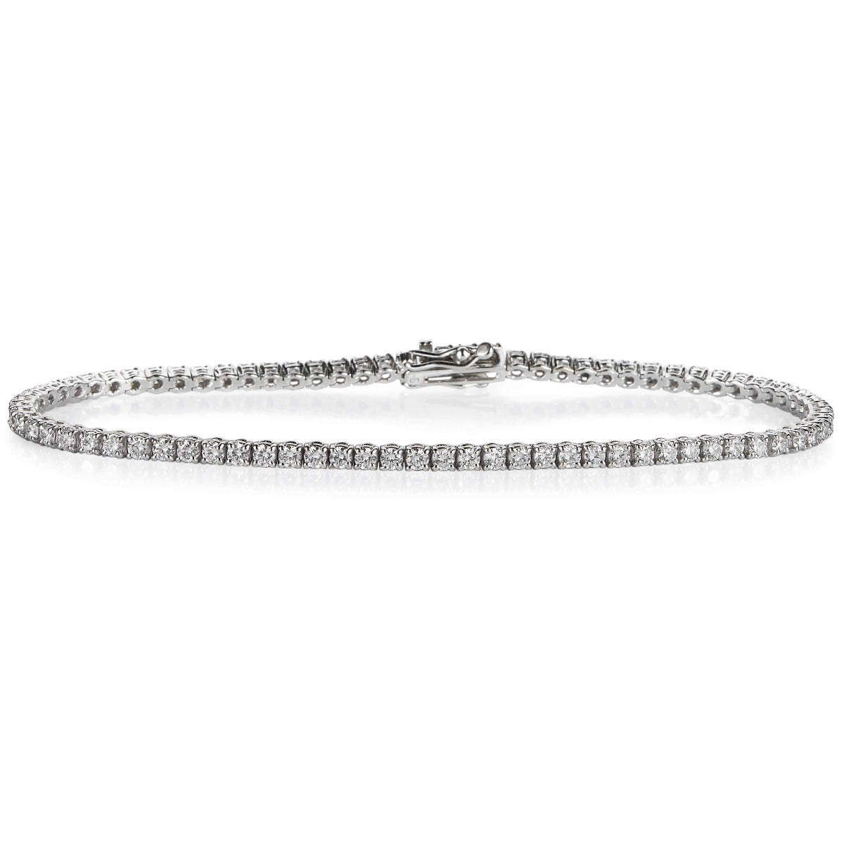Pulsera-riviere-oro-blanco-diamantes-brillantes-garra Ref J5401PLB_Chocrón Joyeros