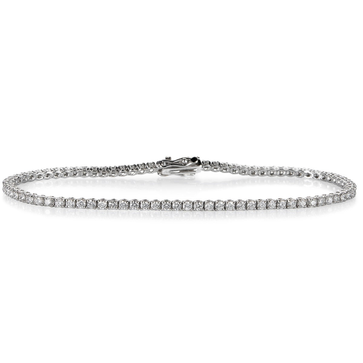 Pulsera-riviere-oro-blanco-diamantes-brillantes-garra _Chocrón Joyeros