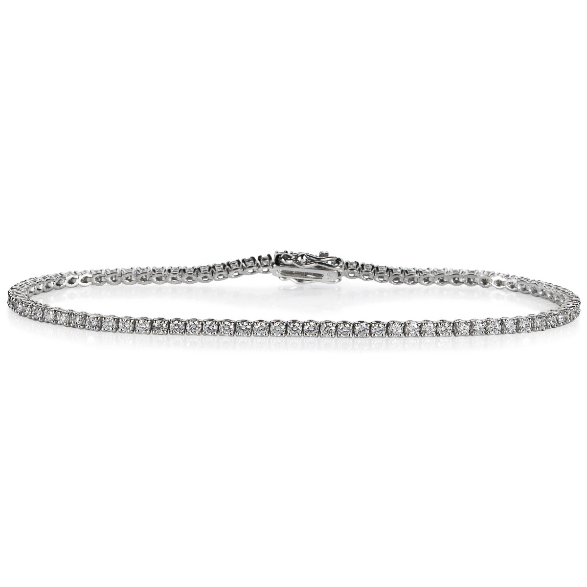 Pulsera-riviere-oro-blanco-diamantes-brillantes-garra _Chocrón Joyeros