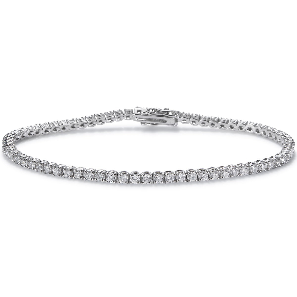 Pulsera Riviere oro blanco con diamantes talla brillante - Ref J5146PLB_Chocrón Joyeros