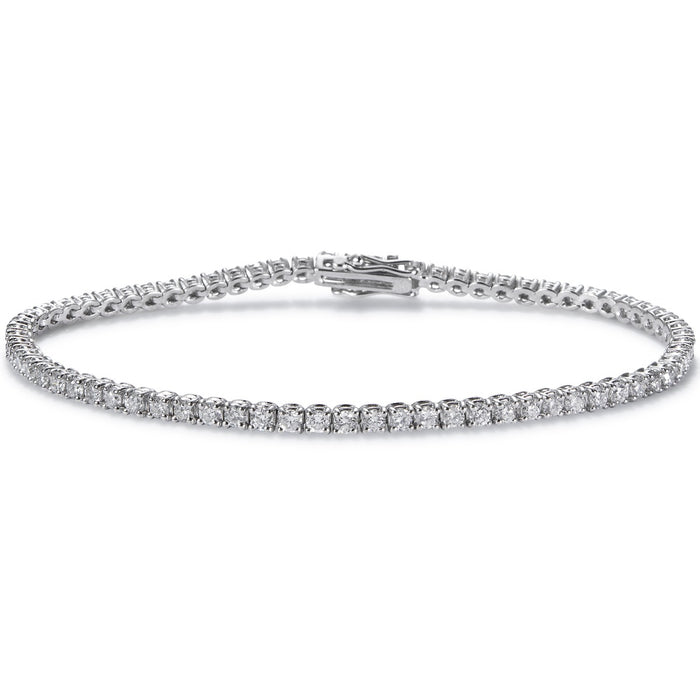 Pulsera Riviere oro blanco con diamantes talla brillante - Ref J5146PLB_Chocrón Joyeros