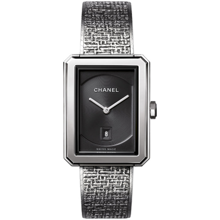 reloj-chanel-boy-friend-tweed-modelo-mediano-acero- Ref H4878