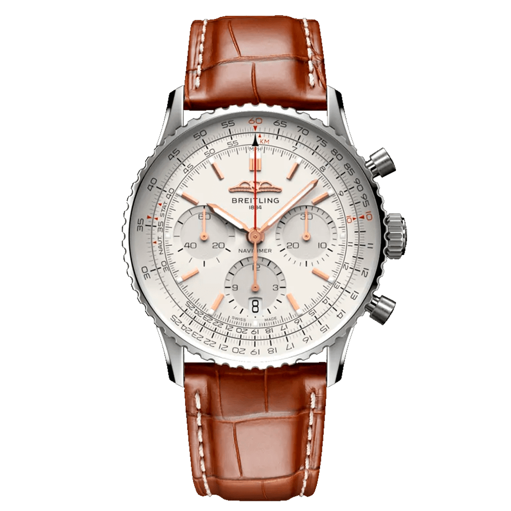 reloj Breitling Nvitimer B01 crono 41mm esfera blanca_AB0139211G1P1_Chocrón Joyeros