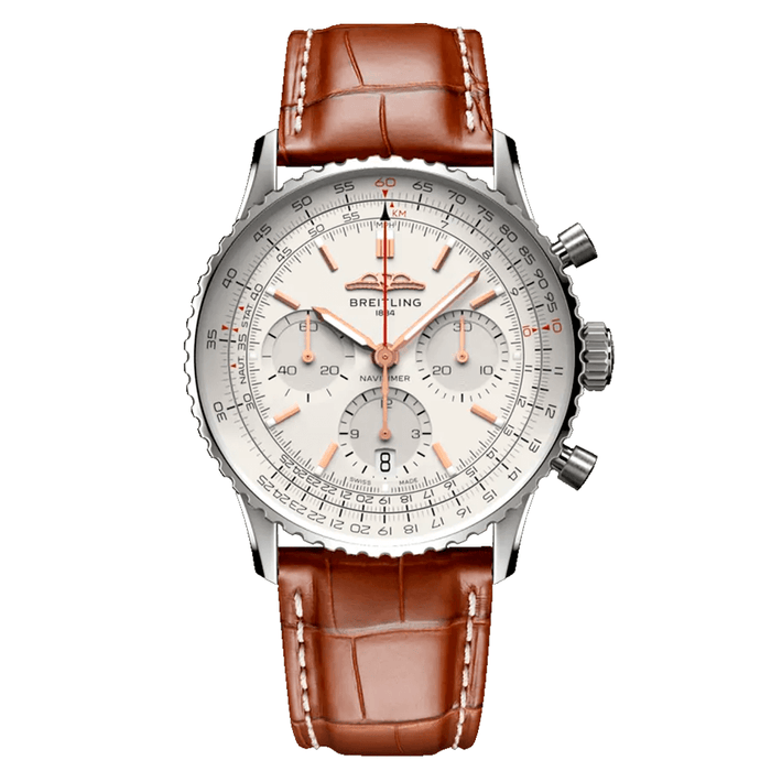 reloj Breitling Nvitimer B01 crono 41mm esfera blanca_AB0139211G1P1_Chocrón Joyeros