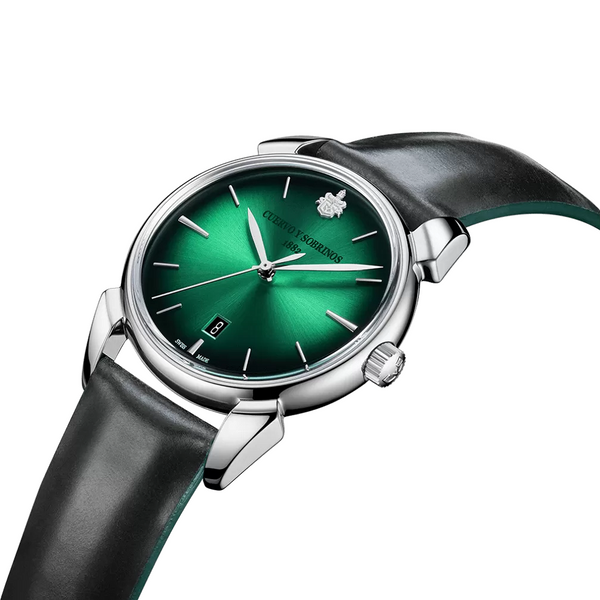 reloj_cuervo_y_sobrinos_historiador_verde_40mm_vista_lateral_31011asb_chocron_joyeros