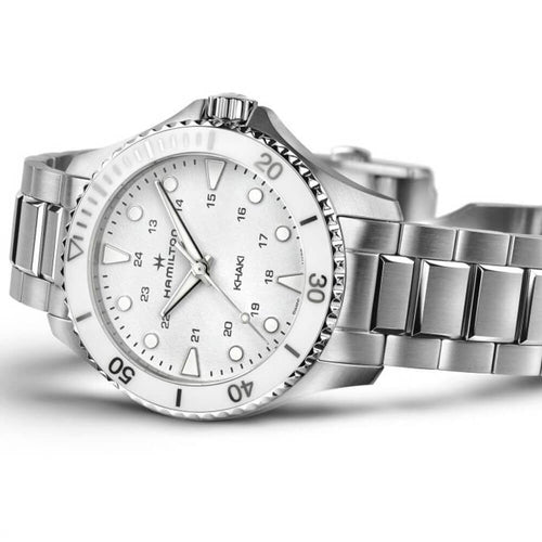 Hamilton Khaki Navy Scuba blanco cuarzo – Chocrón Serrano