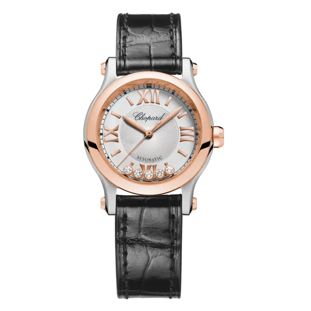 Reloj Happy Sport 30mm acero y oro con 5 diamantes en la esefra_278573-6013_Chocrón Joyeros