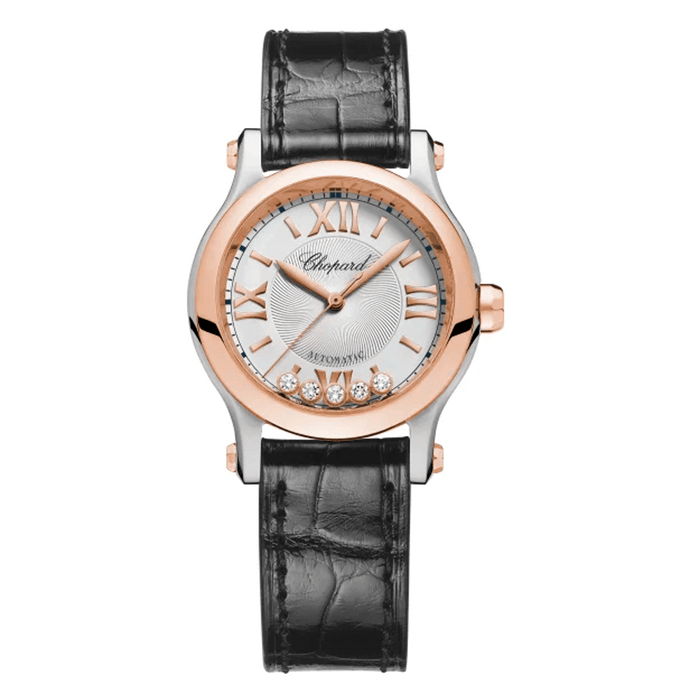 Reloj Happy Sport 30mm acero y oro con 5 diamantes en la esefra_278573-6013_Chocrón Joyeros