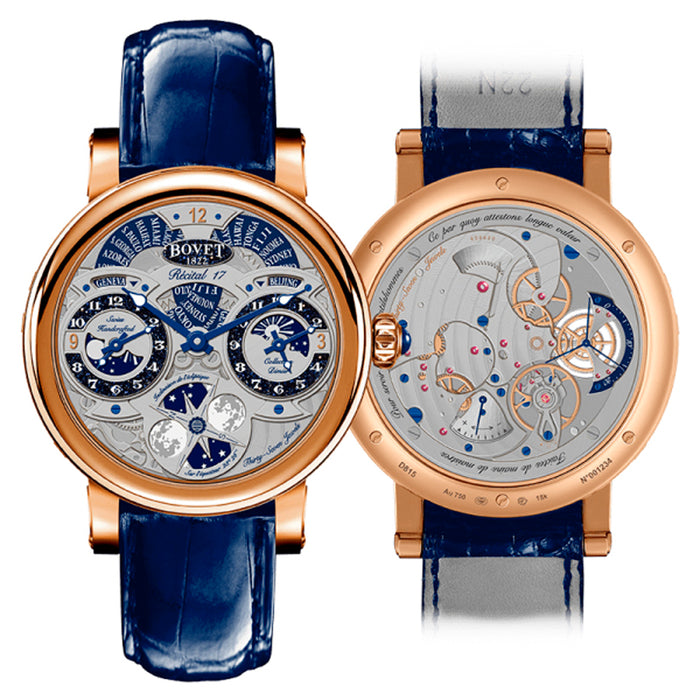 reloj hombre Bovet Dimier recital 45 con 3 husos horarios en oro rosa-Chocrón joyeros-R17007-12
