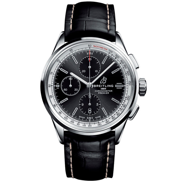 reloj_hombre_Breitling_Premier_cronografo_piel_de cocodrilo_Chocron_Joyeros_A13315351B1P2