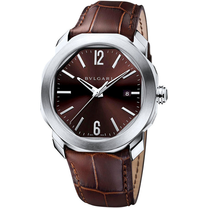 reloj-hombre-Bvlgari-Octo-acero-esfera-marron-Chocron-Joyeros-OC41C1SLD