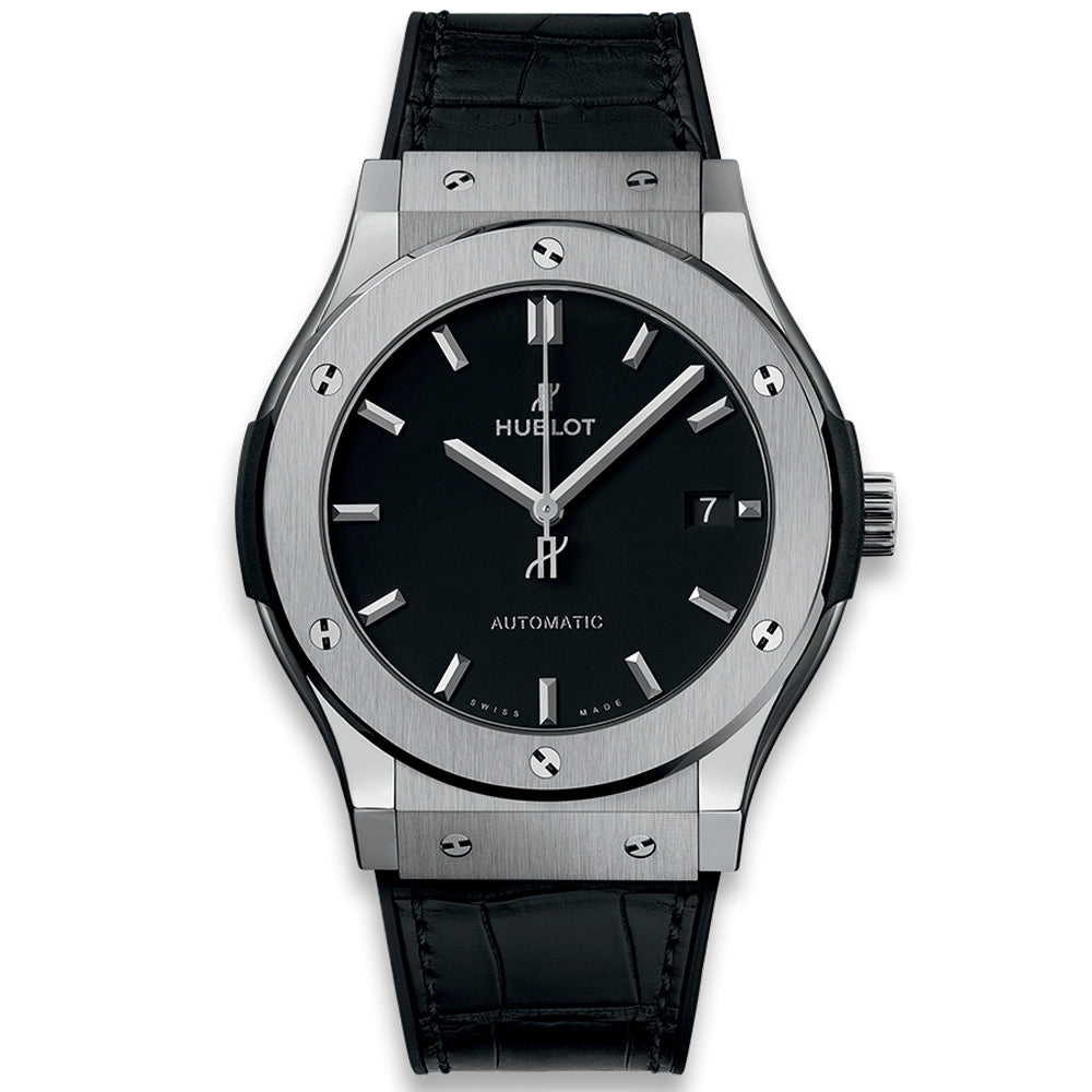 Reloj hombre Hublot Classic Fusion titanio piel- Chocron Joyeros -511.NX.1171.LR