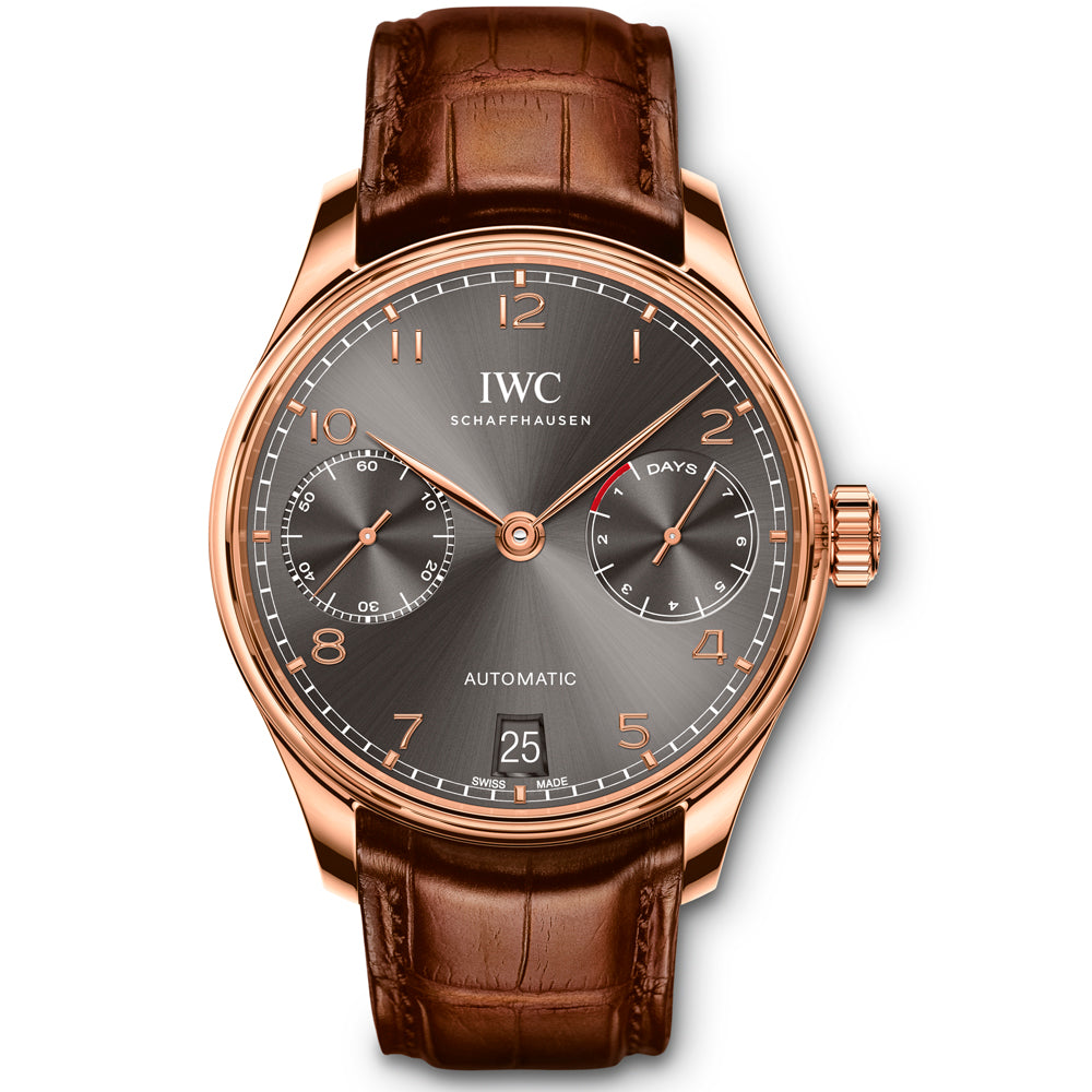 reloj hombre IWC Portuguese 7 días de reserva de marcha oro rojo- Chocrón Joyeros-IW500702