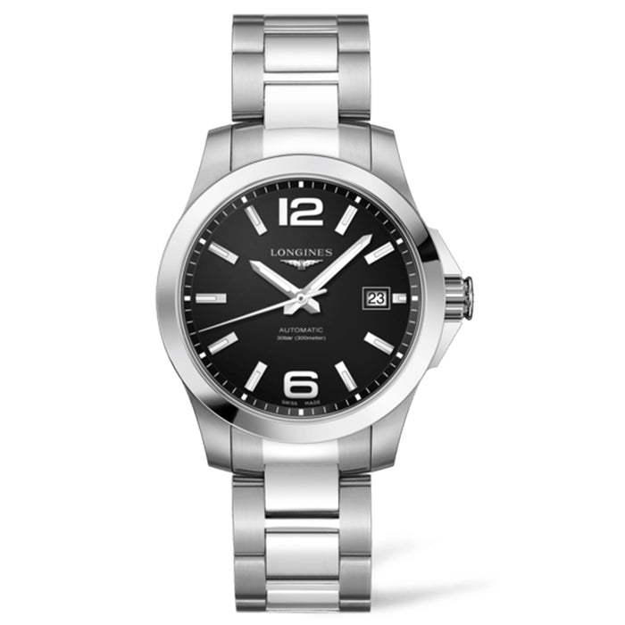 reloj hombre Longines Conquest 39mm esfera negra_ Chocrón Joyeros- L37764586