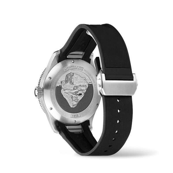 Montblanc 1858 Iced Sea Automatic Date Esfera negra_caucho_129372_Chocron joyeros