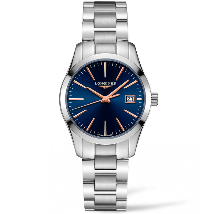reloj mujer Longines Conquest Classic acero 34 mm esfera azul_ Chocron Joyeros-L23864926