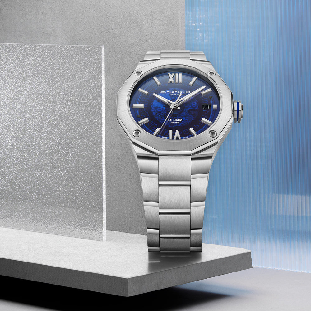 Baume et Mercier Riviera 42mm Esfera Zafiro Transparente Automático