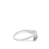 Solitario "Alice" de oro blanco con diamante talla brillante de 0.16 quilates