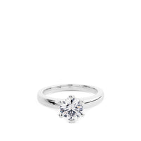 Solitario de oro blanco con diamante talla brillante de 1.18 quilates