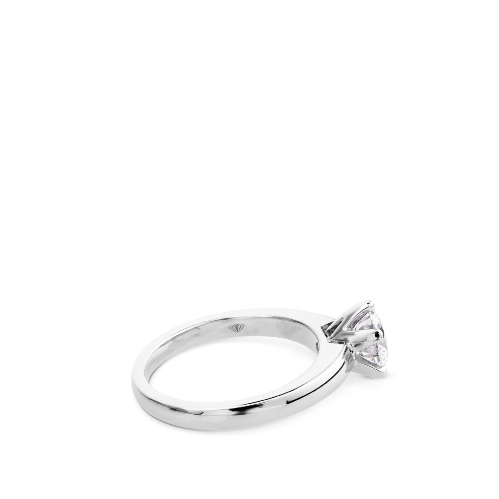 Solitario de oro blanco con diamante talla brillante de 1.18 quilates