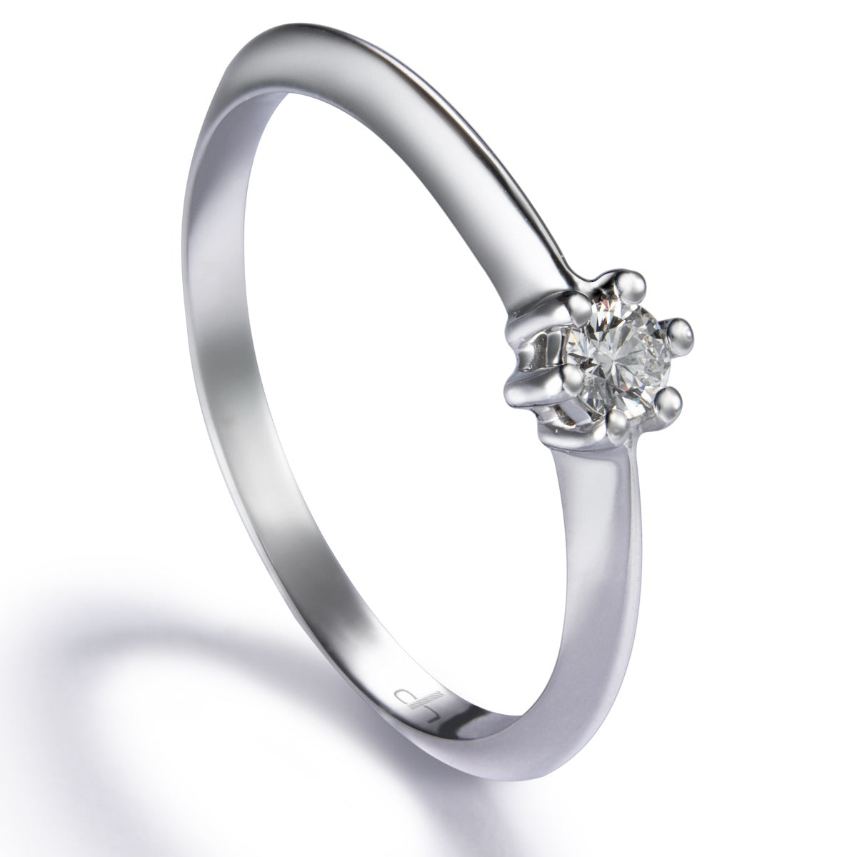 Solitario-oro-blanco-diamante-talla-brillante - Ref J5170SB_Chocrón Joyeros