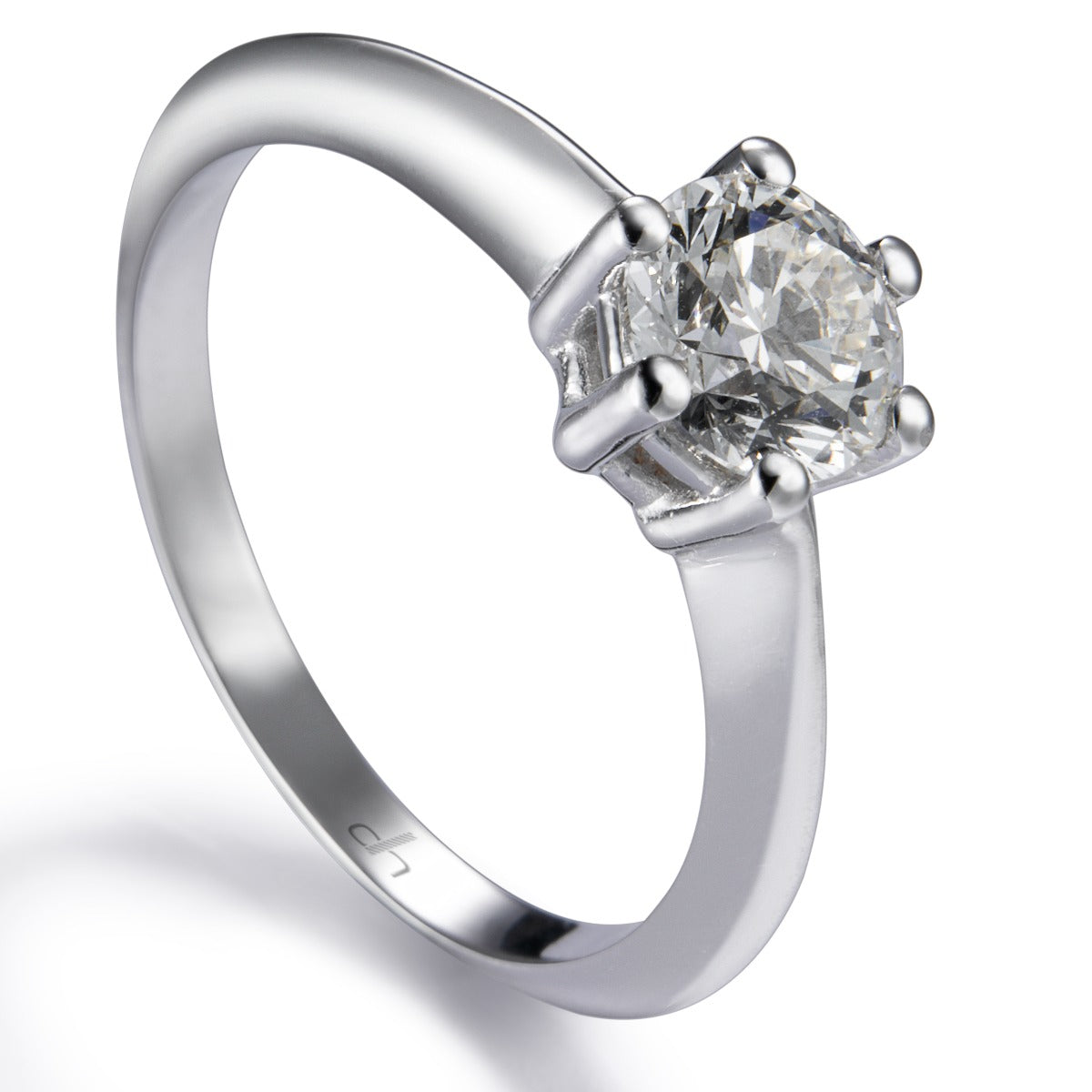 Solitario-oro-blanco-diamante-talla-brillante - Ref J5175SB_Chocrón Joyeros