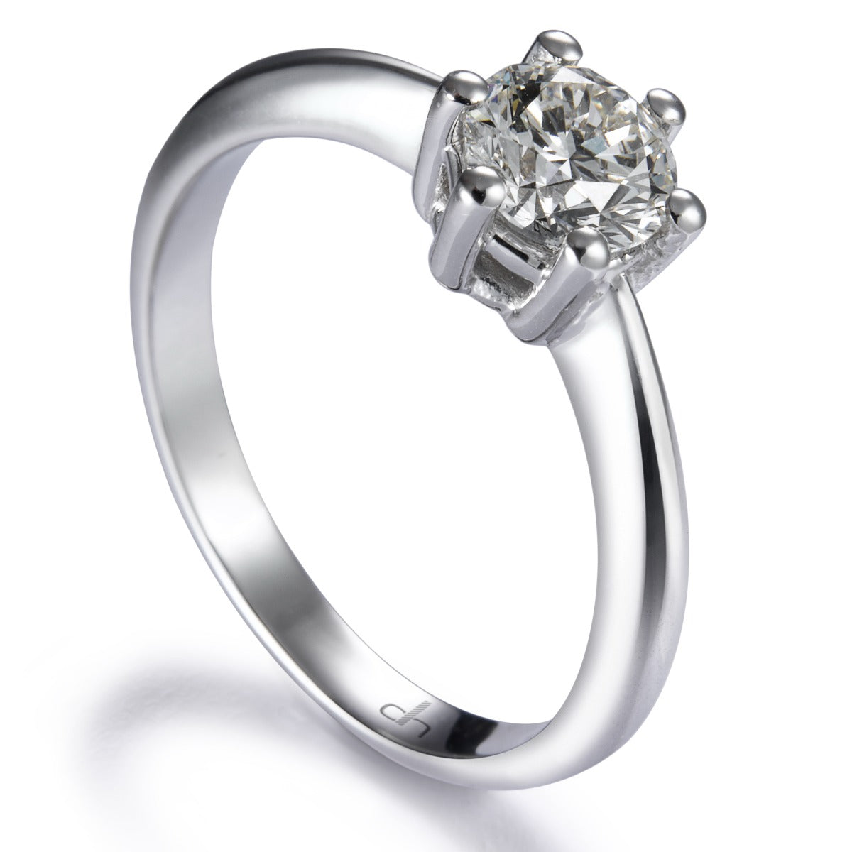 Solitario-oro-blanco-diamante-talla-brillante - Ref J5178SB_Chocrón Joyeros