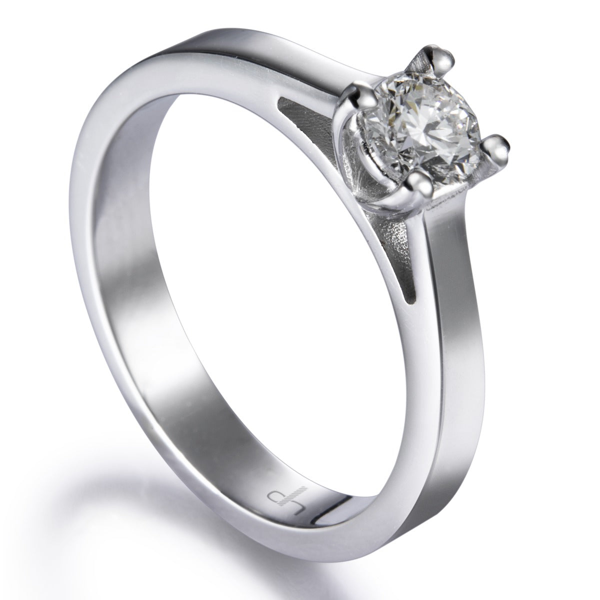 Solitario-oro-blanco-diamante-talla-brillante - Ref J5179SB_Chocrón Joyeros