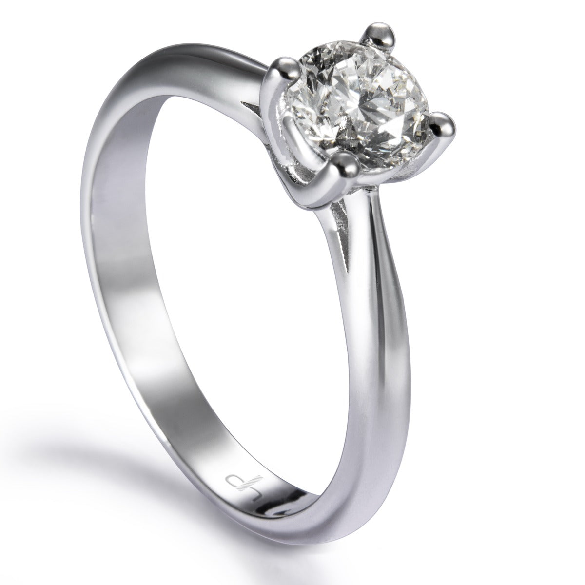 Solitario-oro-blanco-diamante-talla-brillante - Ref J5182SB_Chocrón Joyeros