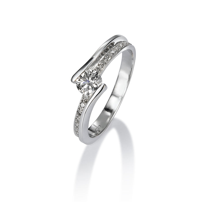 Solitario-oro-blanco-diamante-pave-brillantes - Ref J4751SB