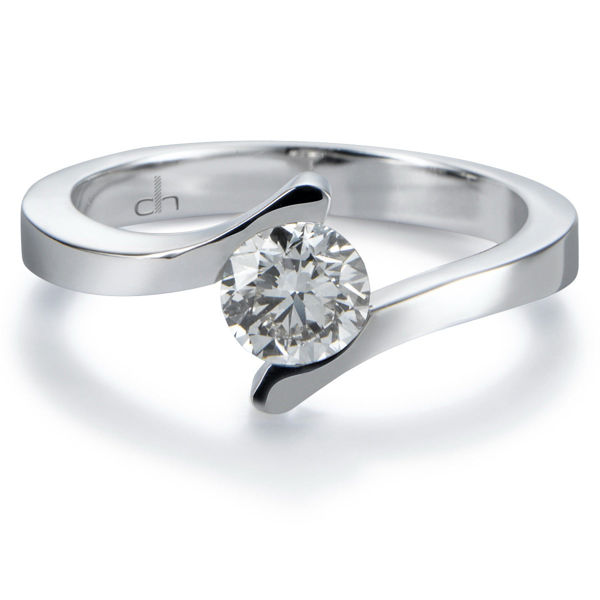 Solitario-sonia-oro-blanco-diamante-talla-brillante - Ref J5207SB_Chocrón Joyeros