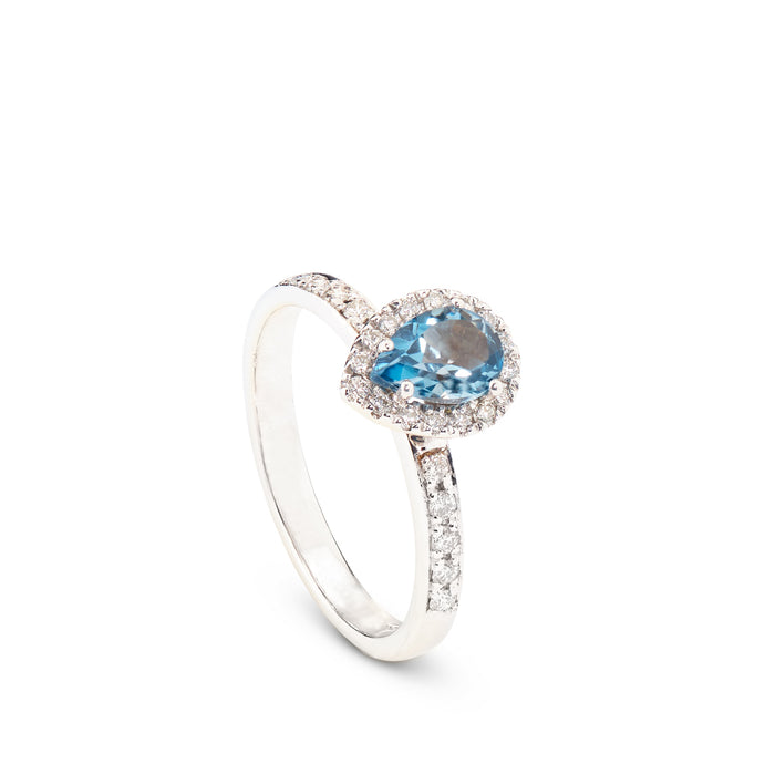 sortija-oro-blanco-topacio-azul-diamantes-pera- Ref J4871SB