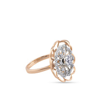 Sortija"Soleil" de oro rosa y oro blanco con diamantes