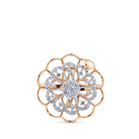 Sortija"Soleil" de oro rosa y oro blanco con diamantes