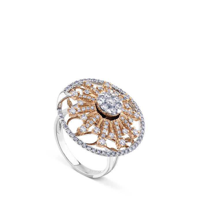 Sortija-oro-blanco-rosa-diamantes-copo-nieve - Ref J4608SB