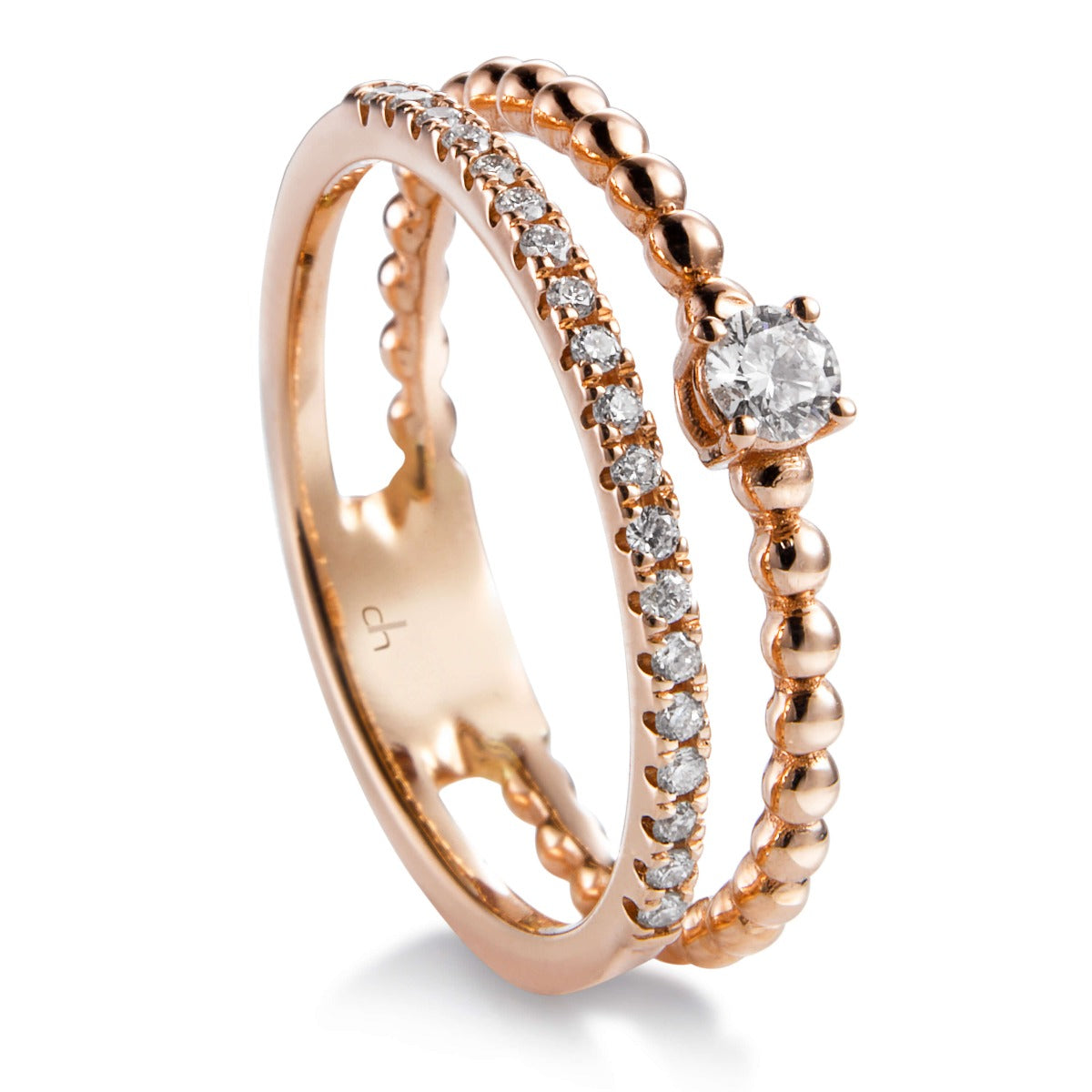 Sortija_bubbles_media_alianza_oro_rosa_diamantes_brillante_ Ref J5286SB_Chocrón Joyeros