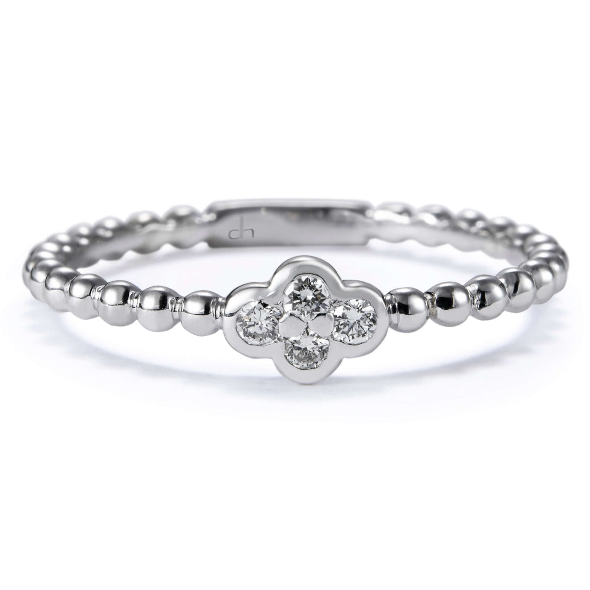 Sortija Bubbles oro blanco con 4 diamantes en chatón- Ref J5353PB_Chocrón Joyeros