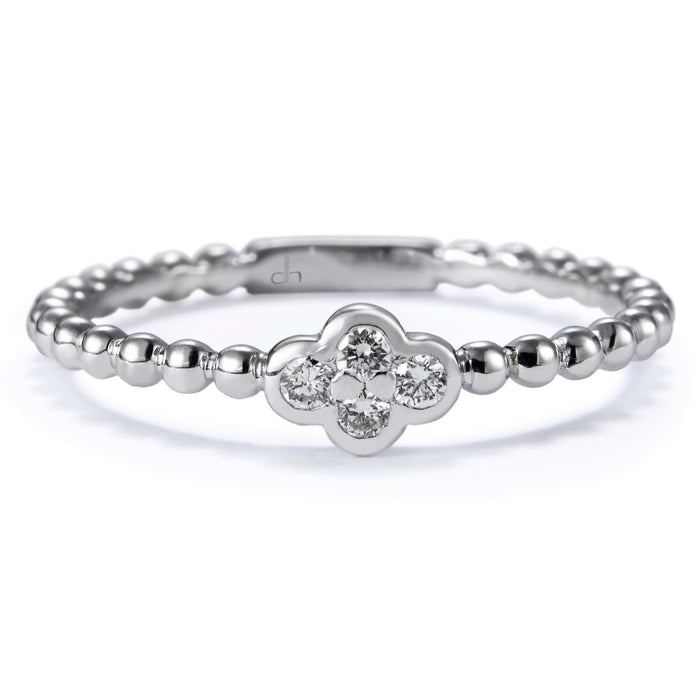 Sortija Bubbles oro blanco con 4 diamantes en chatón- Ref J5353PB_Chocrón Joyeros
