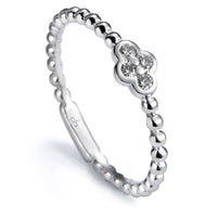 Sortija Bubbles oro blanco con 4 diamantes en chatón- Ref J5353PB_Chocrón Joyeros