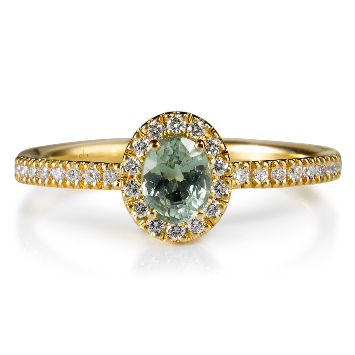 Sortija_caramelo_oro_amarillo_zafiro_verde_oval_diamantes_vista_horizontal_Ref_J5783SB_Chocron_Joyeros