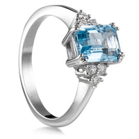 Sortija-oro-blanco-aguamarina-diamantes - Ref J5798SB