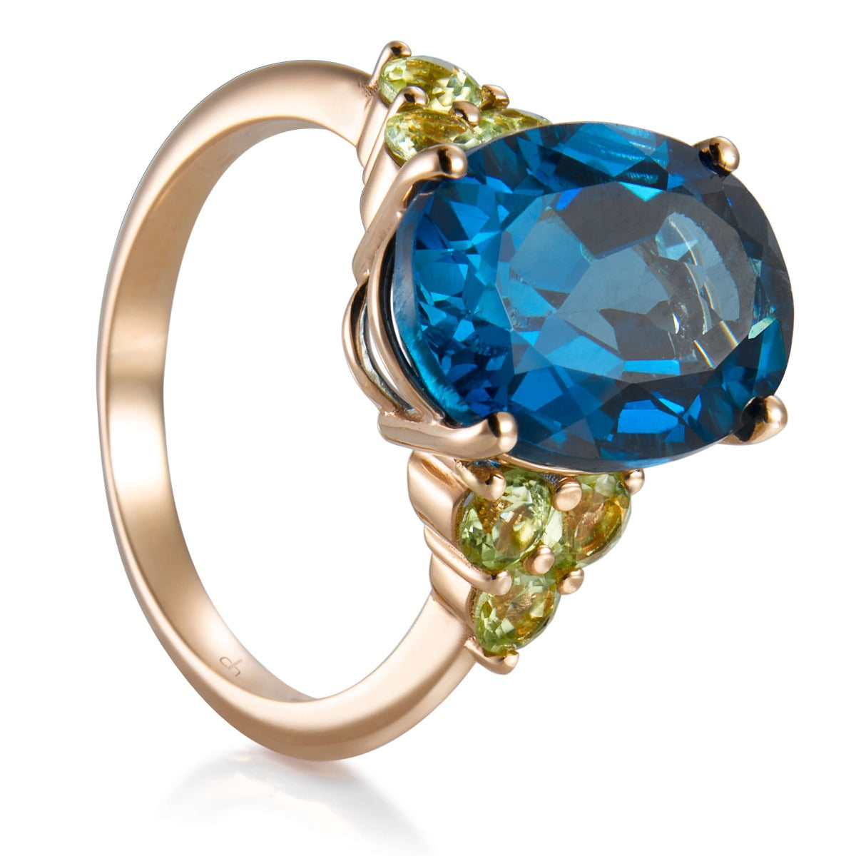 sortija-caramelo-oro-rosa-topacio-london-oval-peridoto- Ref J5478SO Chocrón Joyeros