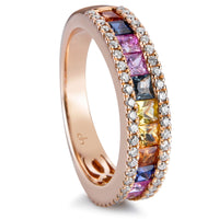 Sortija-carrousel-oro-rosa-zafiros-colores-diamantes- Ref J5433SB_Chocrón Joyeros