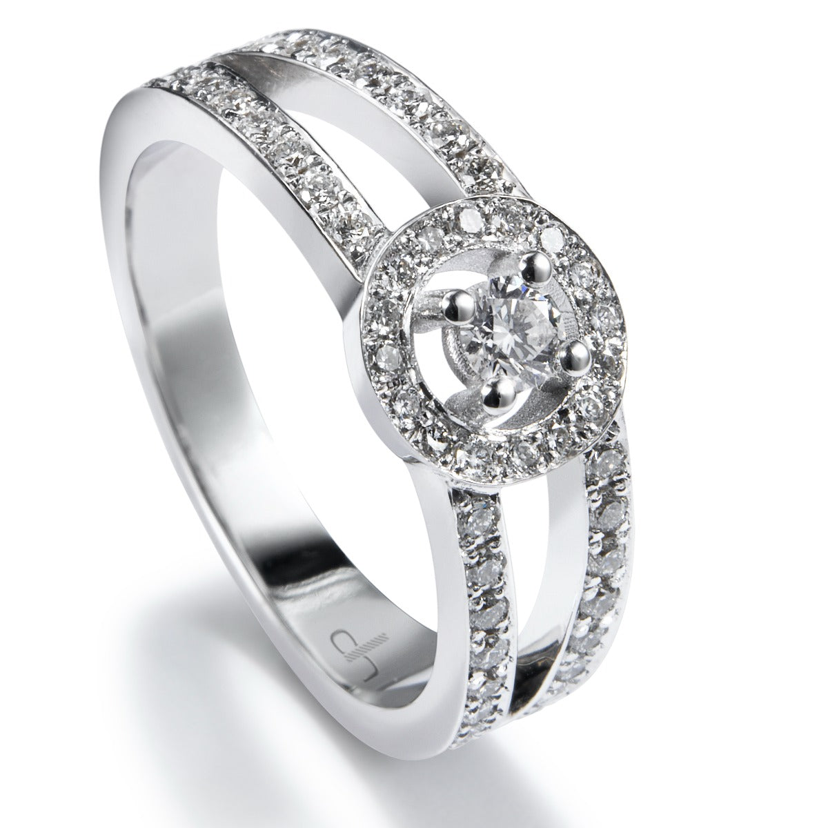 Sortija-Martina-oro-blanco-diamante-talla-brillante - Ref J5214SB_Chocrón Joyeros