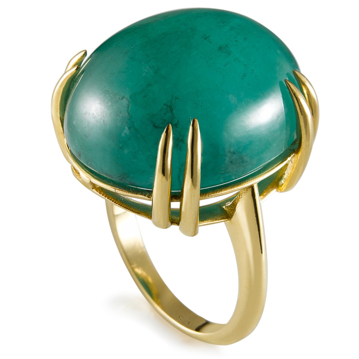 sortija_oro_amarillo_esmeralda_cabujon_vista_anillo_vertical_6012so