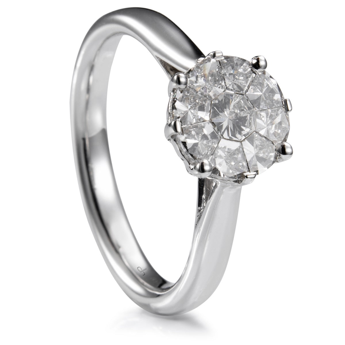 Sortija_oro_blanco_diamantes_engaste_invisible_8_garras - Ref J5565SB_Chocron_Joyeros