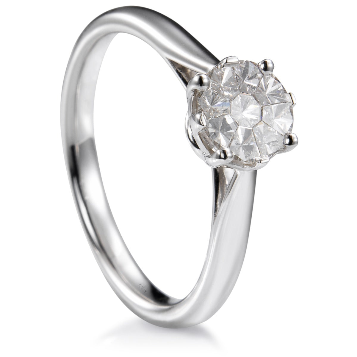 Sortija_oro_blanco_diamantes_engaste_invisible_8_garras - Ref J5567SB_Chocron_Joyeros