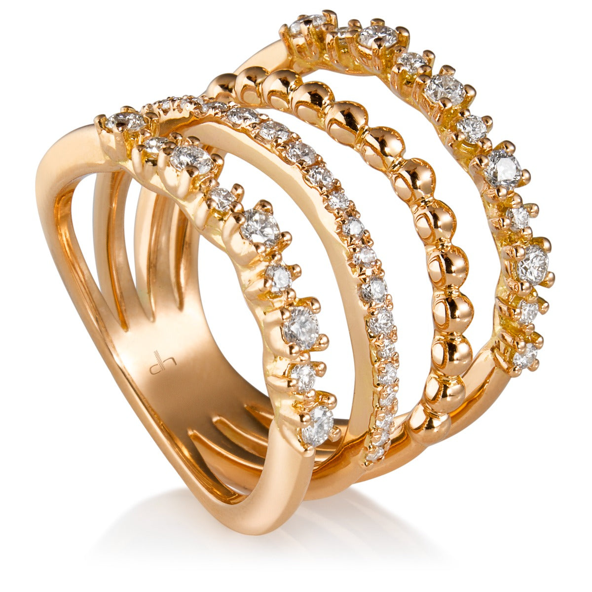 sortija-ancha-oro-rosa-diamantes- Ref J4867SB