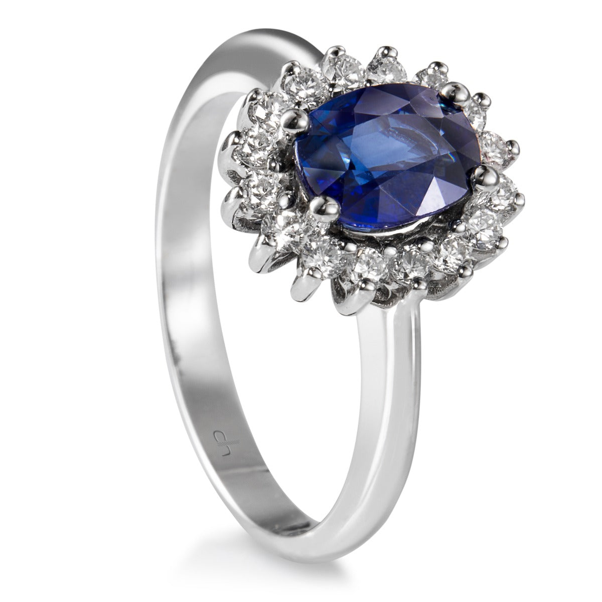 sortija_royal_trilogy_oro_blanco_zafiro_1.17_orla_diamantes_J5662SB_vista_frontal_Chocron_Joyeros
